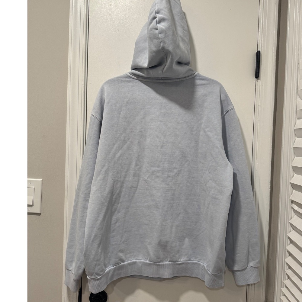 SKIMS Fleece Boyfriend Hoodie Light Blue Oversized Pullover Sweatshirt Medium - Picture 5 of 8